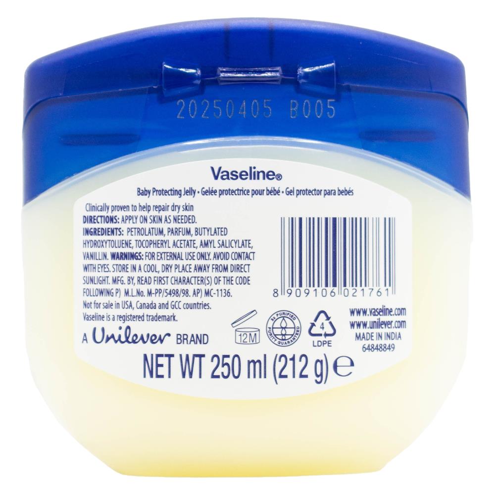 VASELINE 250mL PROTECTING JELLY BABY GENTLE (6x Pack)