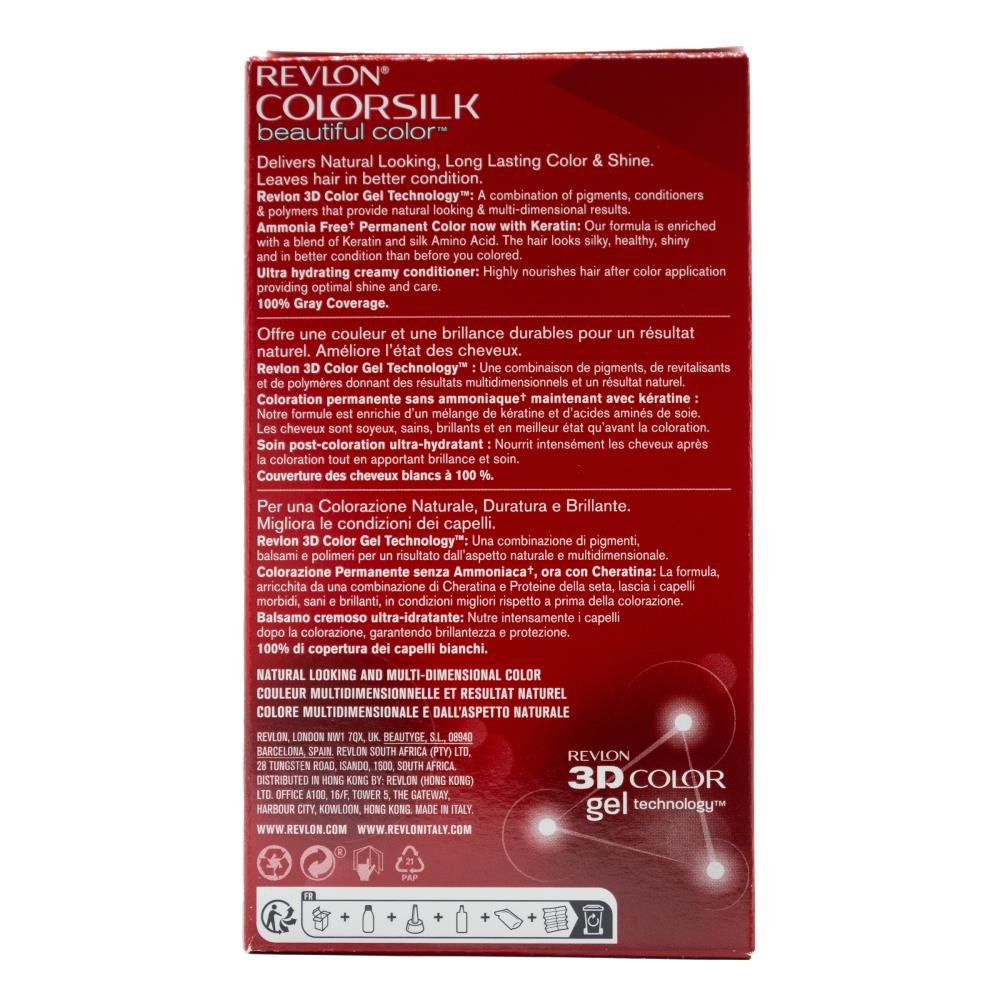 Revlon Colorsilk 3d Hair Color Permanent Keratin 10 Black (3x Pack)