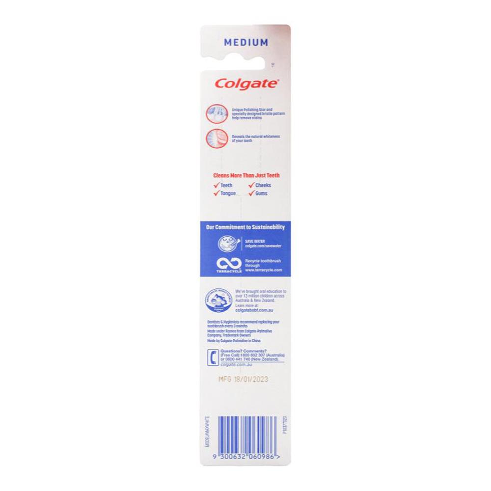Colgate Toothbrush Max White Polishing Star Medium (8 Pack)