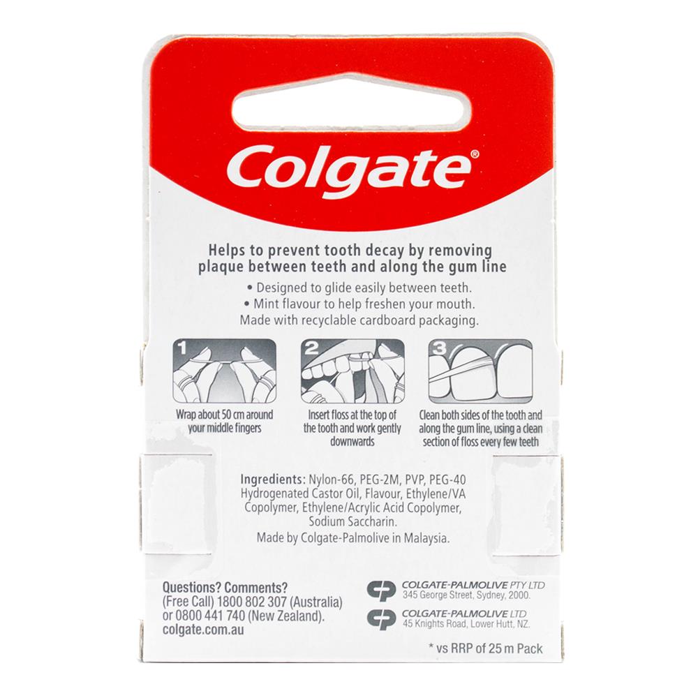 Colgate 100m Dental Floss Mint Waxed (6x Pack)