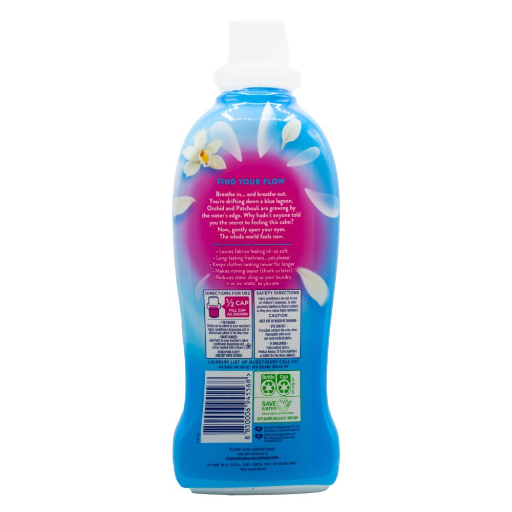 FLUFFY 1l FABRIC CONDITIONER CONCENTRATED ZENERGY ORCHID PATCHOULI (8x Pack)