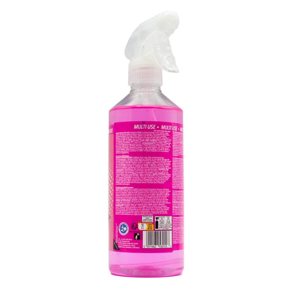 FABULOSA MULTI SURFACE CLEANER PINK BUBBLEGUM 500ml (9x Pack)