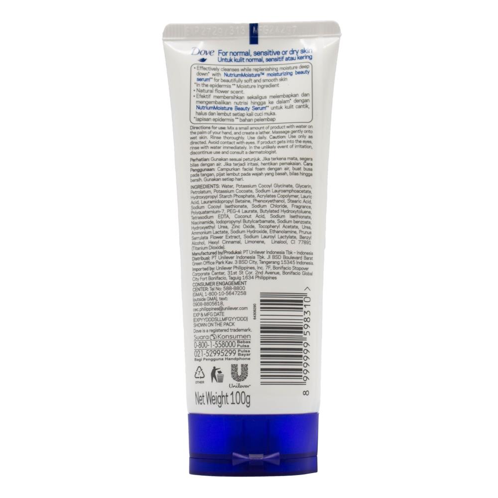 Dove 100g Facial Cleanser Conditioning Beauty Moisture (6x Pack)