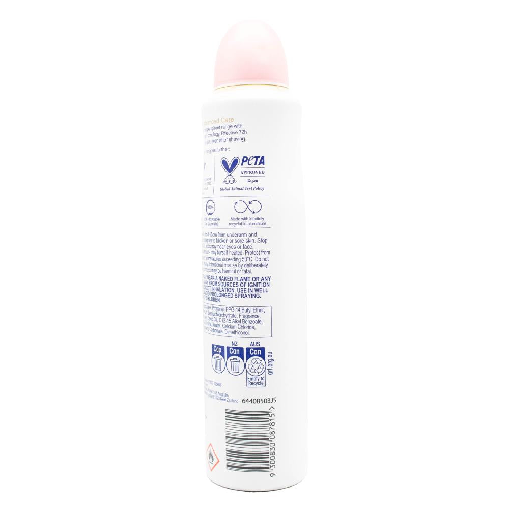 DOVE 145g / 250mL ANTIPERSPIRANT ADVANCED CARE 72H GO FRESH ACAI BERRY AND WATERLILY SCENT (6x Pack)