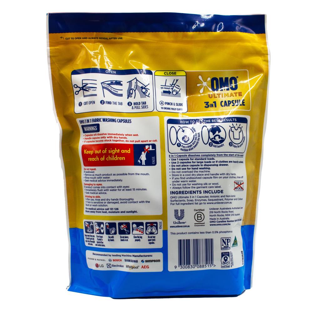Omo Pk50 Ultimate Capsules 3 In 1 Sensitive (3x Pack)
