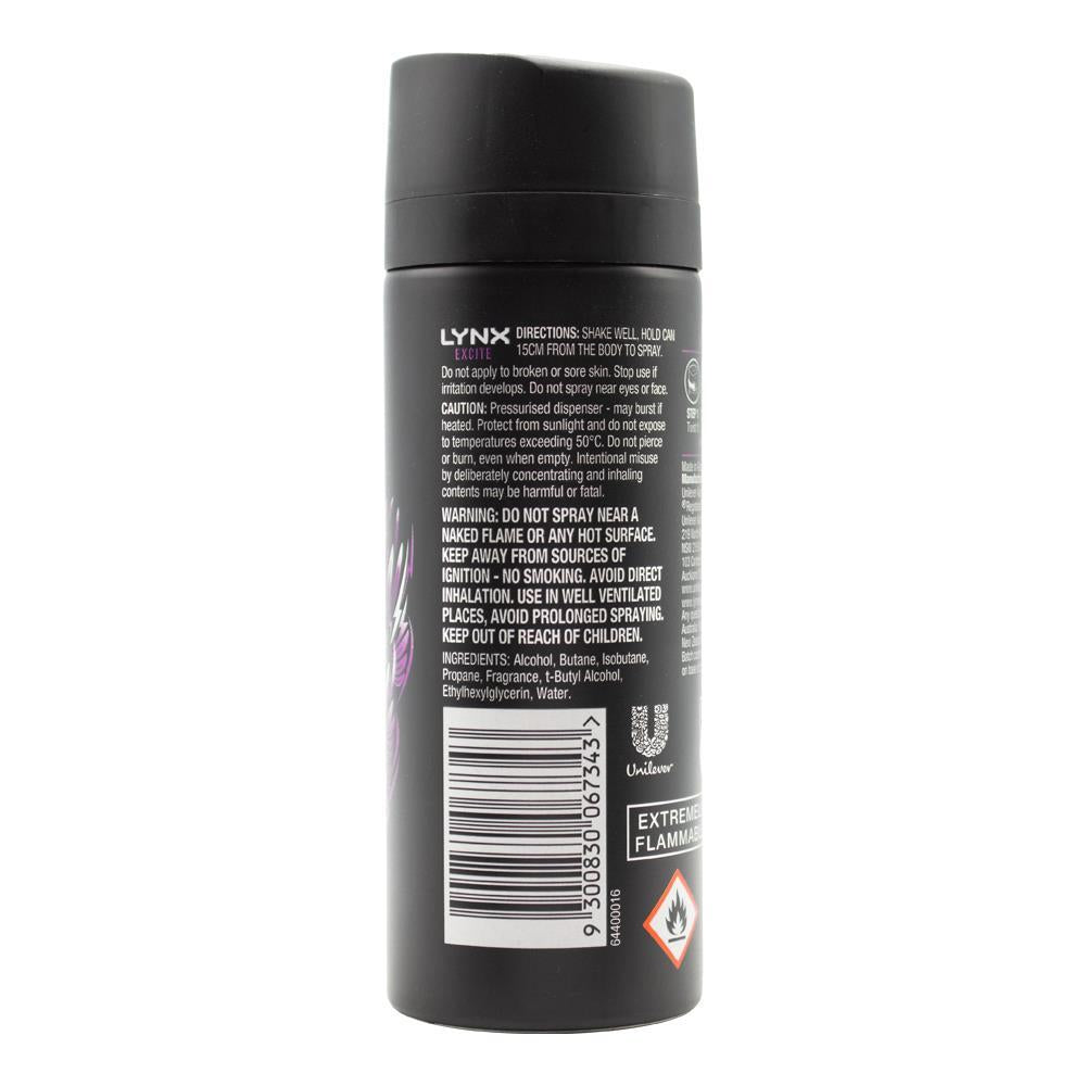 Lynx Deodorant Bodyspray Excite 96g / 150ml (6 Pack)
