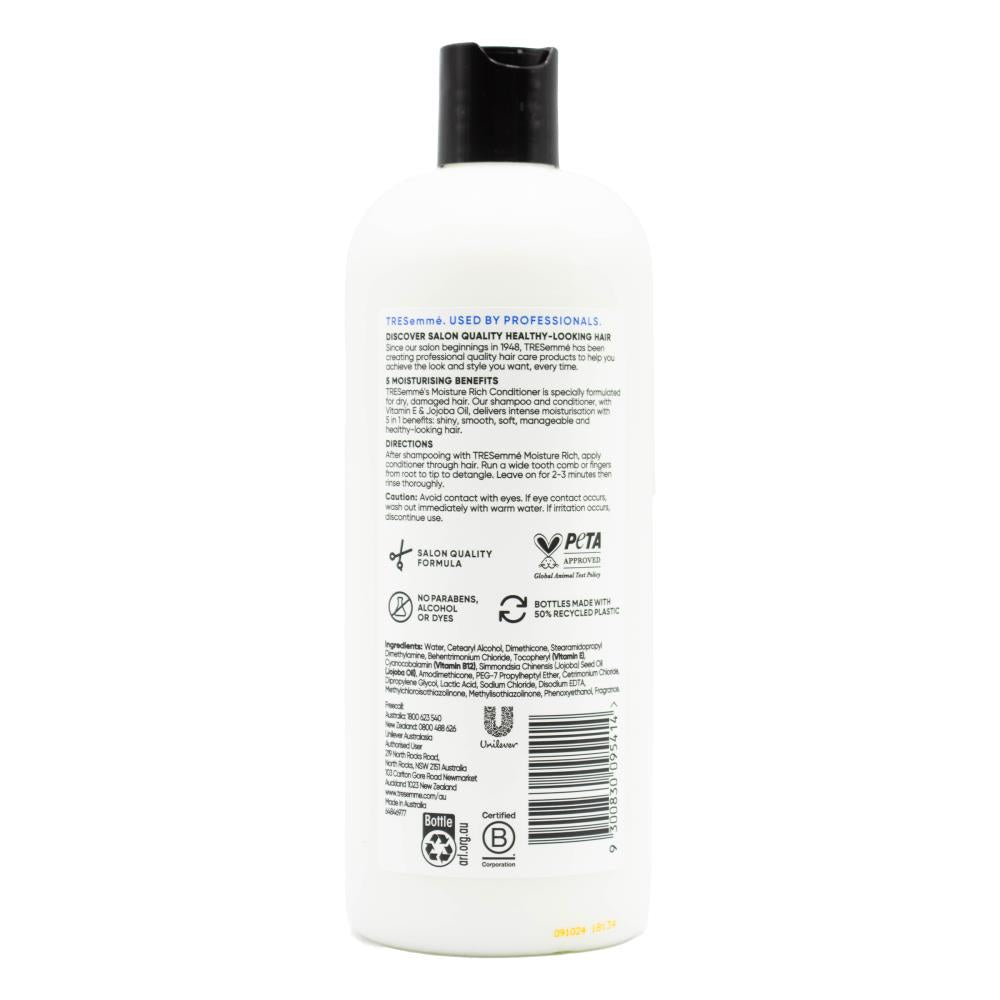 Tresemme Conditioner Moisture Rich Luxurious Moisture For Dry Damaged Hair With Vitamin E 750ml (4 Pack)