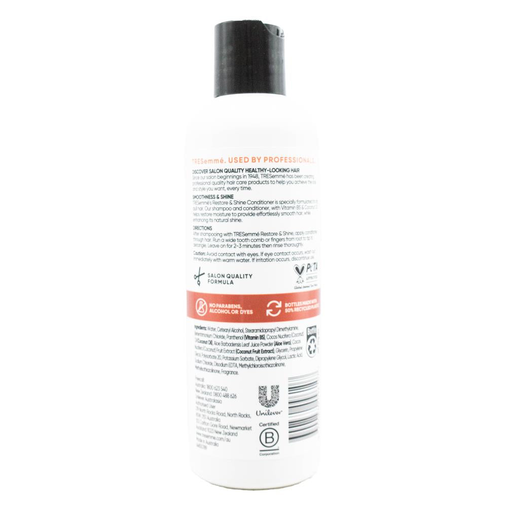 TRESEMME 350mL CONDITIONER RESTORE AND SHINE VITAMIN B5 AND COCONUT OIL (3x Pack)
