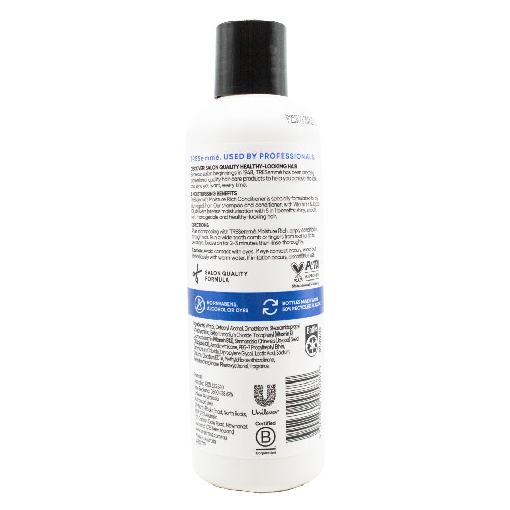 TRESEMME 350mL CONDITIONER MOISTURE RICH VITAMIN E AND JOJOBA OIL (3x Pack)