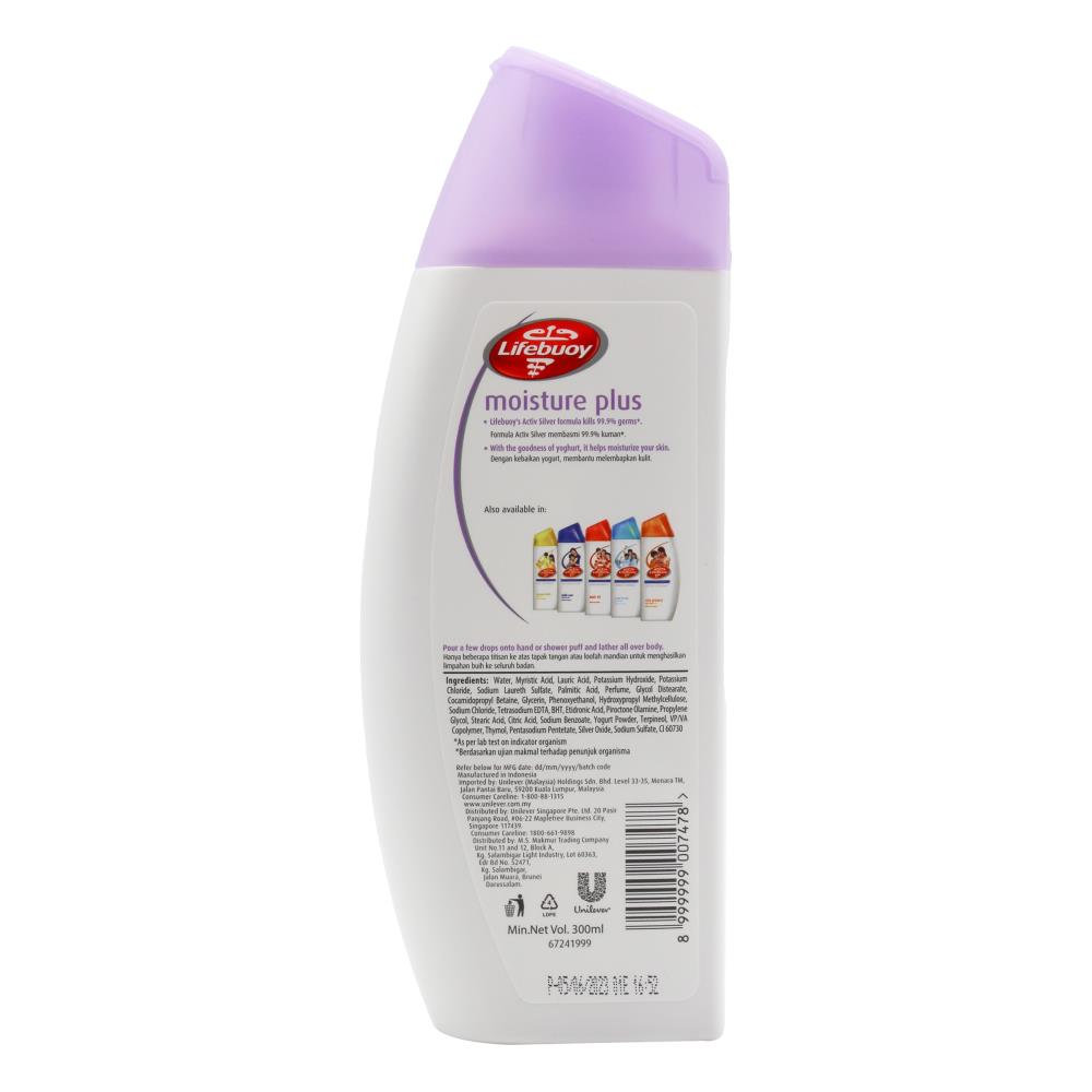 Lifebuoy Antibacterial Bodywash Moisture Plus 300ml (24x Pack)