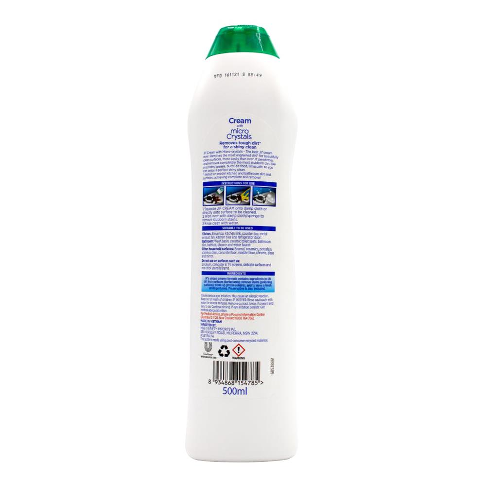 Jif 500ml Cream With Micro Crystals Original (16x Pack)