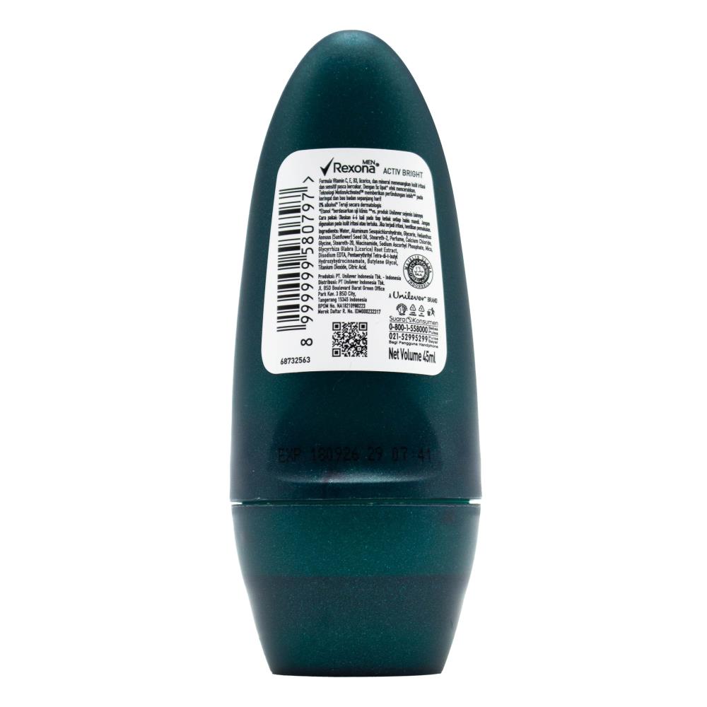 Rexona Men Roll On Deodorant Active Bright 72H 45mL (6 Pack)