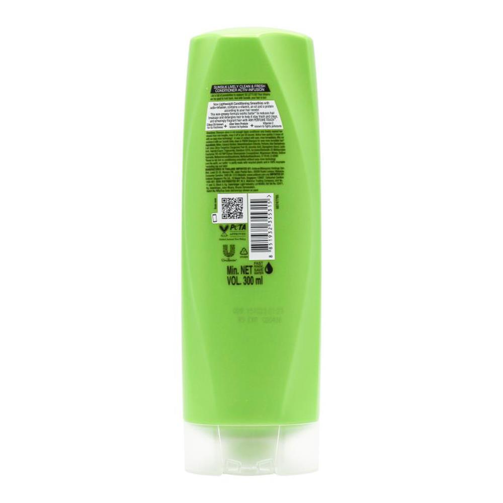 Sunsilk 300ml Conditioner Lively Clean And Fresh (3x Pack)