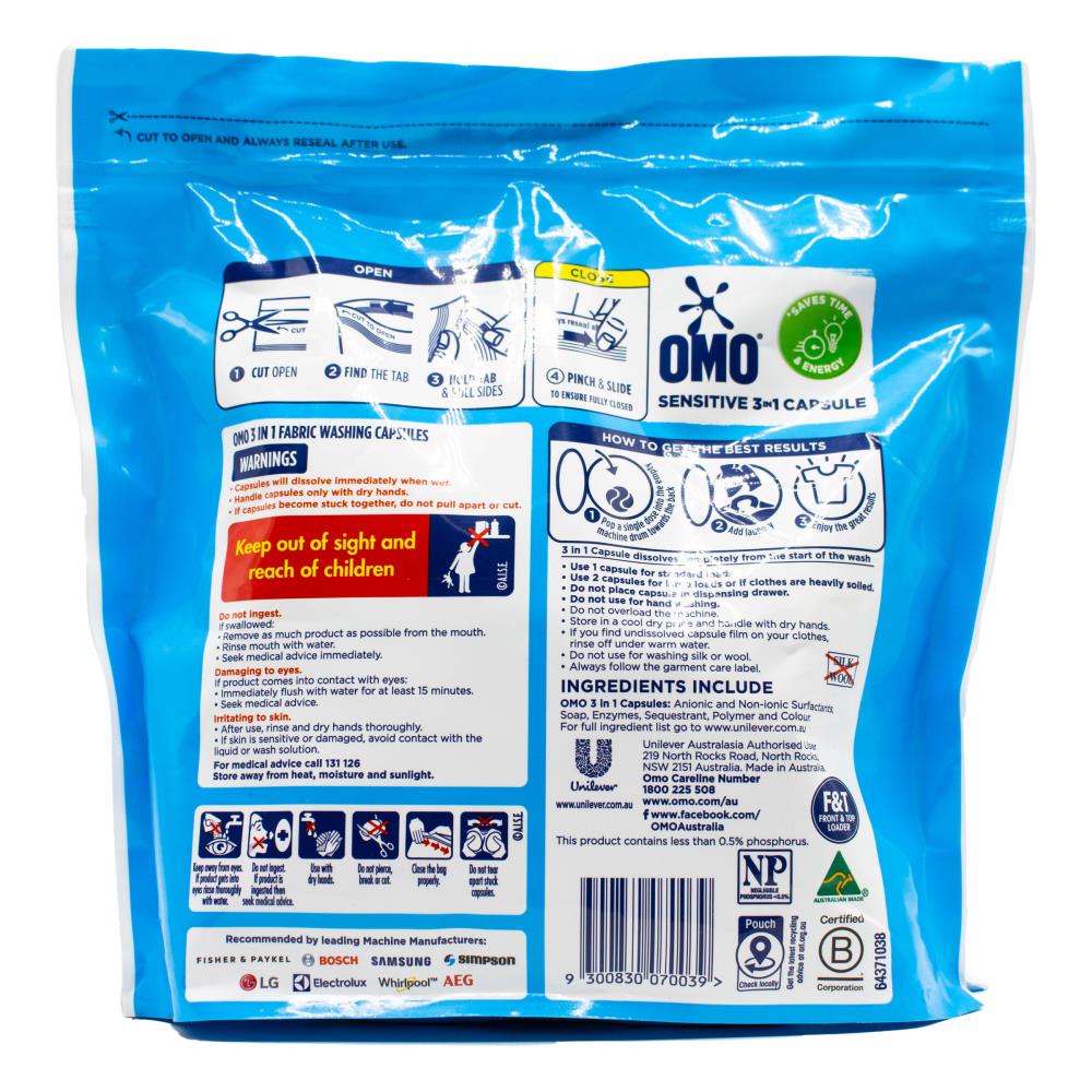 Omo Pk28 3in1 Capsules Sensitive (3x Pack)