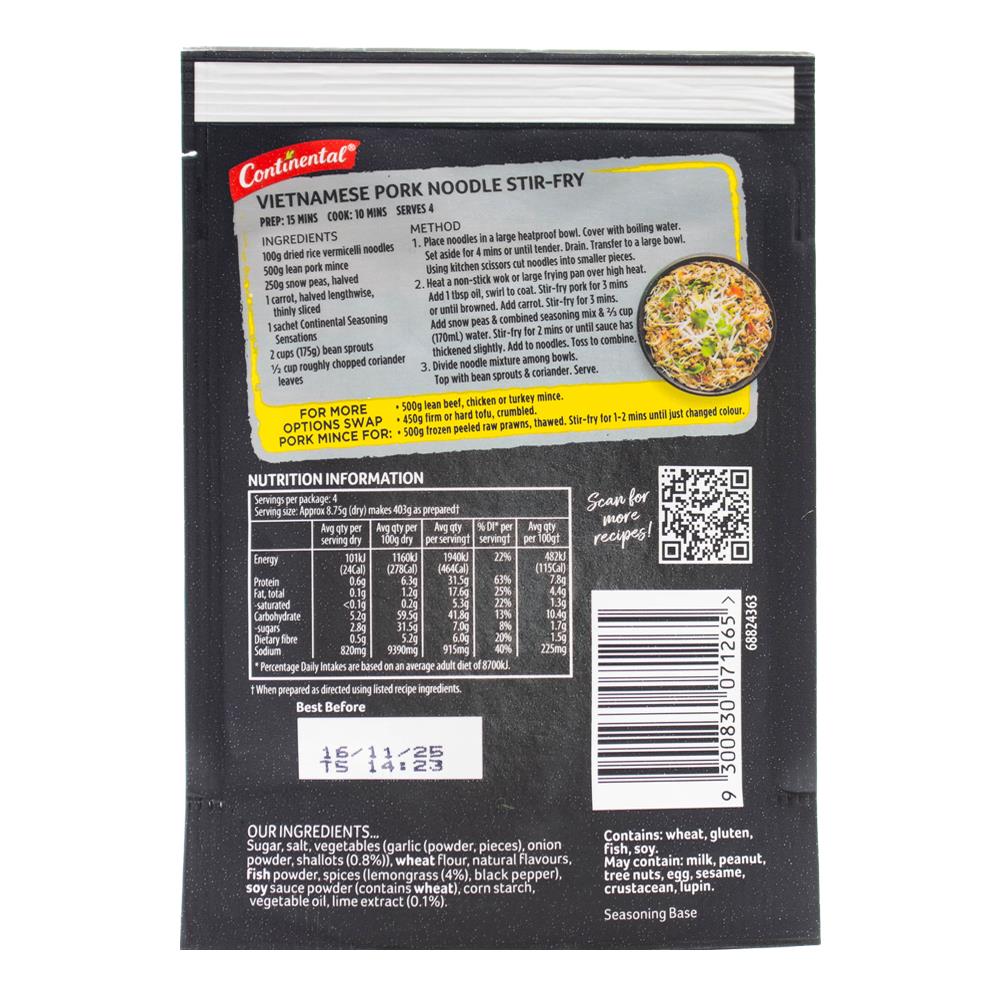 Continental 34g Vietnamese Stir Fry With Lemongrass And Lime (12x Pack)