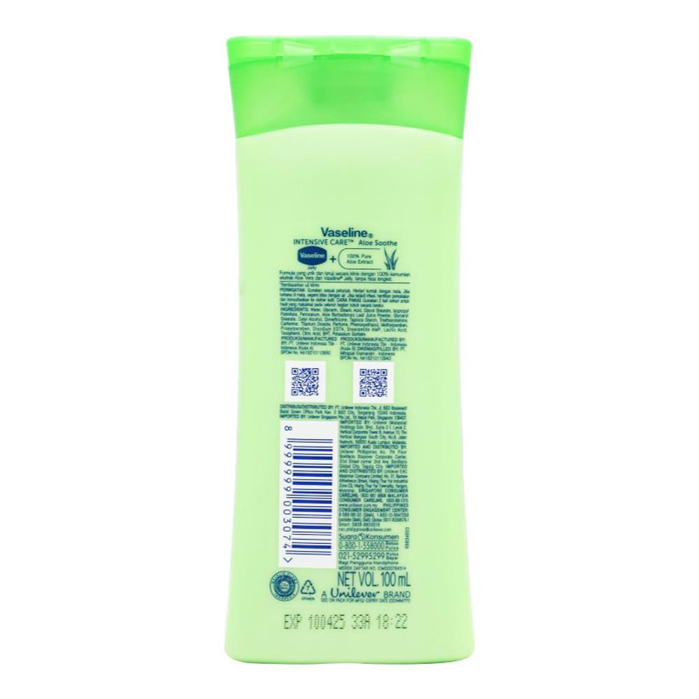 Vaseline 100ml Moisturising Lotion Aloe Soothe (6x Pack)