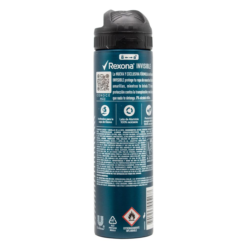 REXONA 150mL / 87G ANTIPERSPIRANT 72H INVISIBLE (12x Pack)