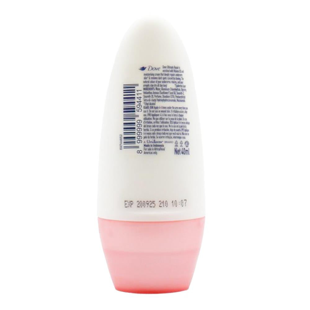 DOVE 40ml ROLL ON DEODORANT ULTIMATE REPAIR (6 x Pack)