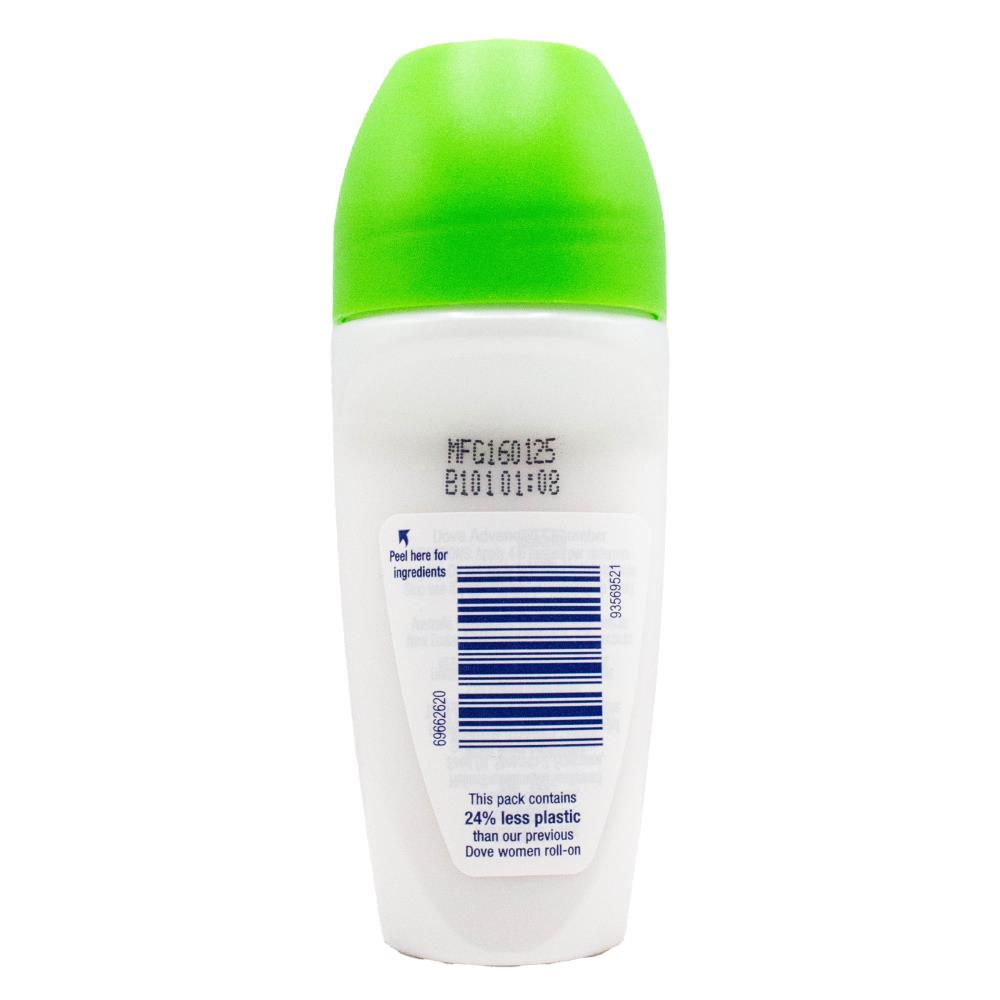 DOVE 50mL ANTIPERSPIRANT ADVANCED CARE 1/4 MOISTURISING CREAM WITH CARING OIL GO FRESH CUCUMBER AND GREEN TEA SCENT (6x pack)