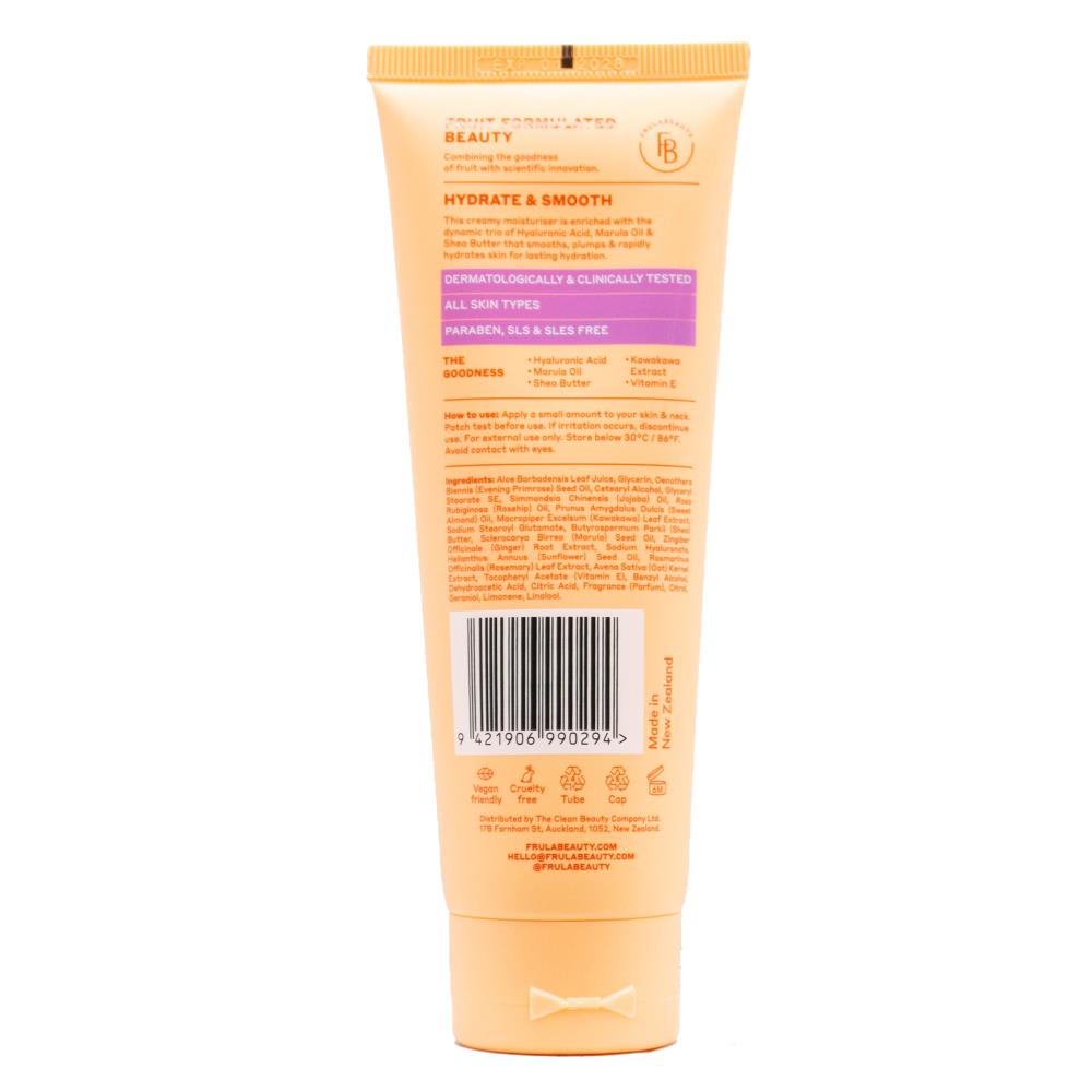 FRULA SKIN 100mL FACE MOISTURISER SUPER HYDRATING WITH HYALURONIC ACID AND MARULA OIL (4x Pack)