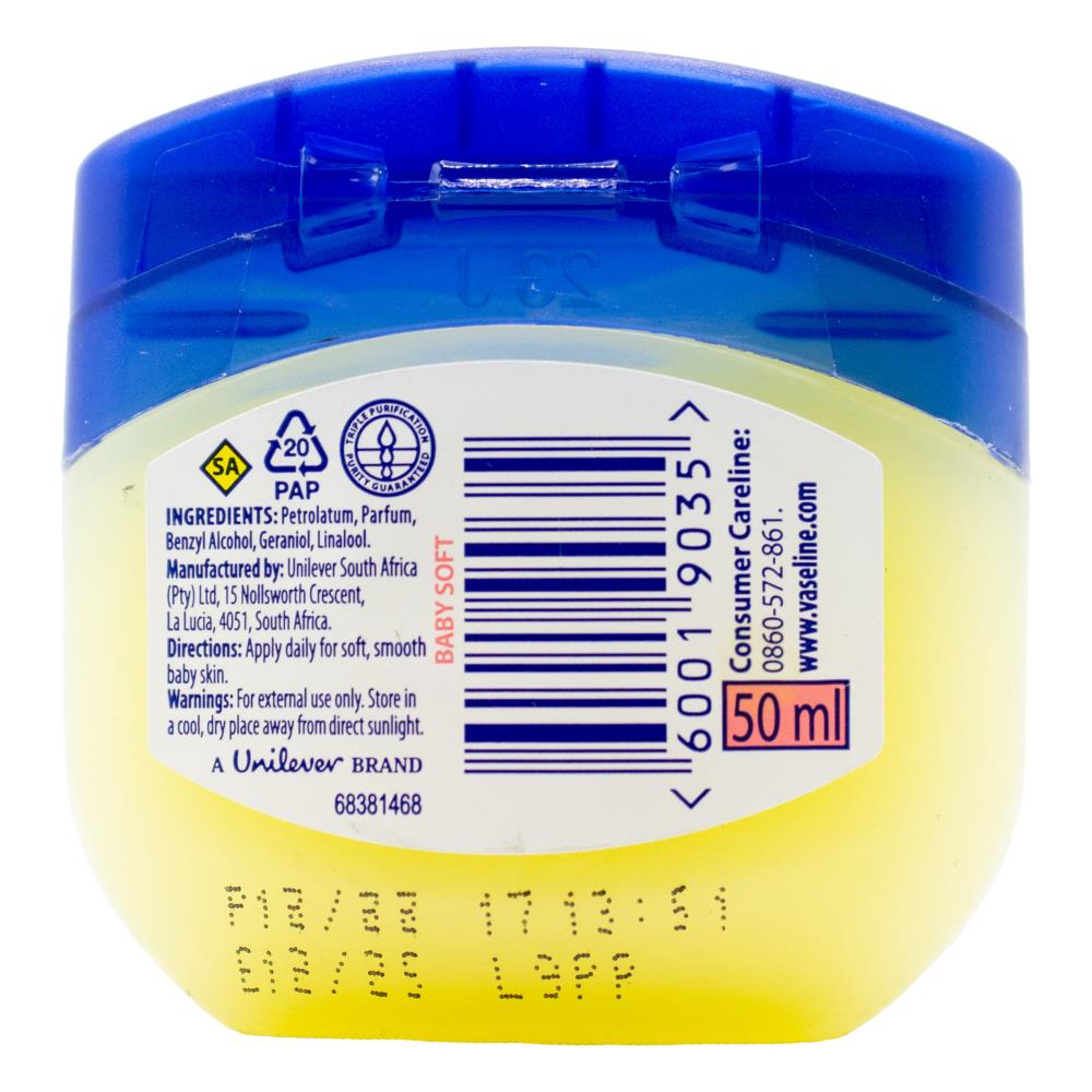 VASELINE 50mL BABY GENTLE PROTECTIVE JELLY (12x Pack)