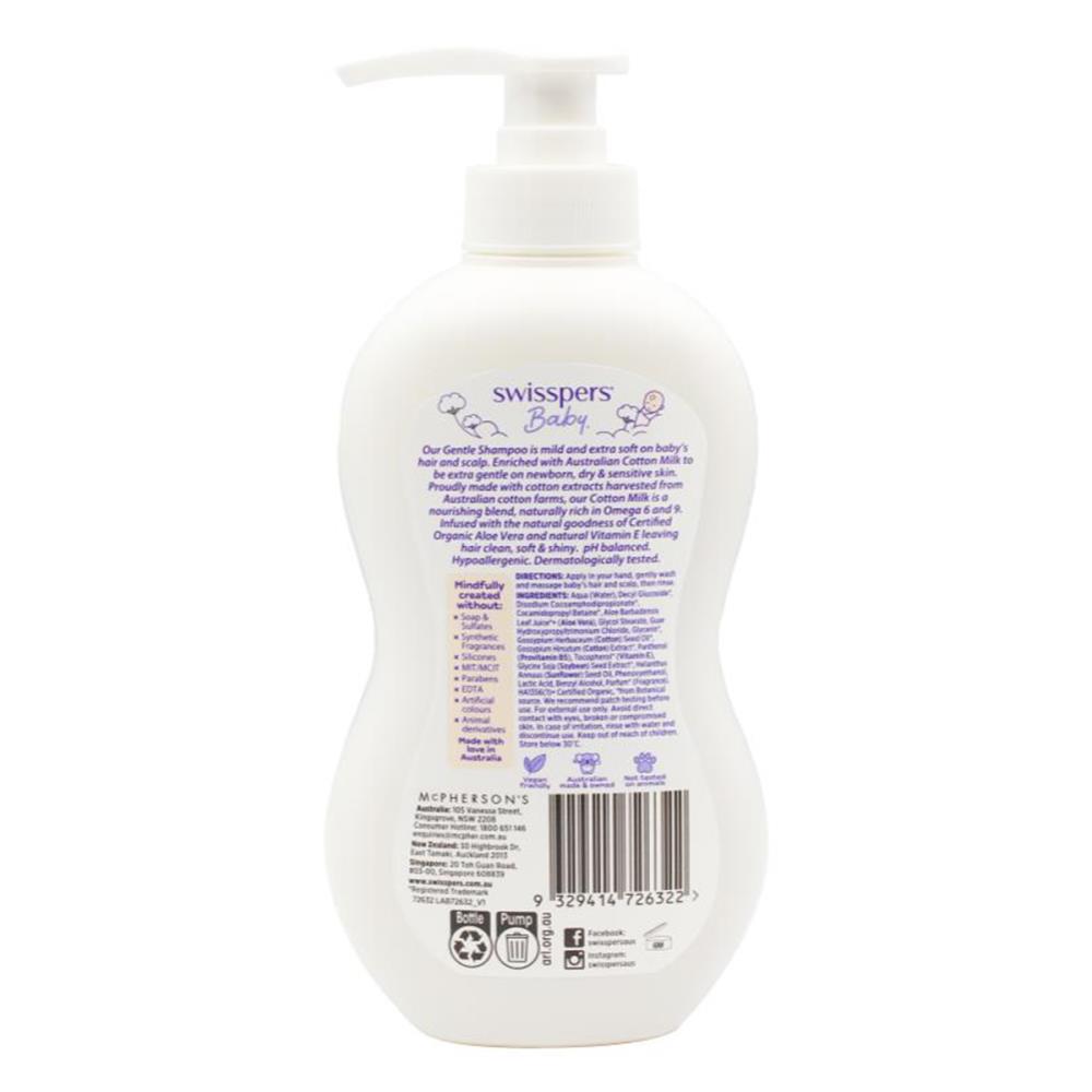 Swisspers 500ml Baby Gentle Shampoo (3x Pack)