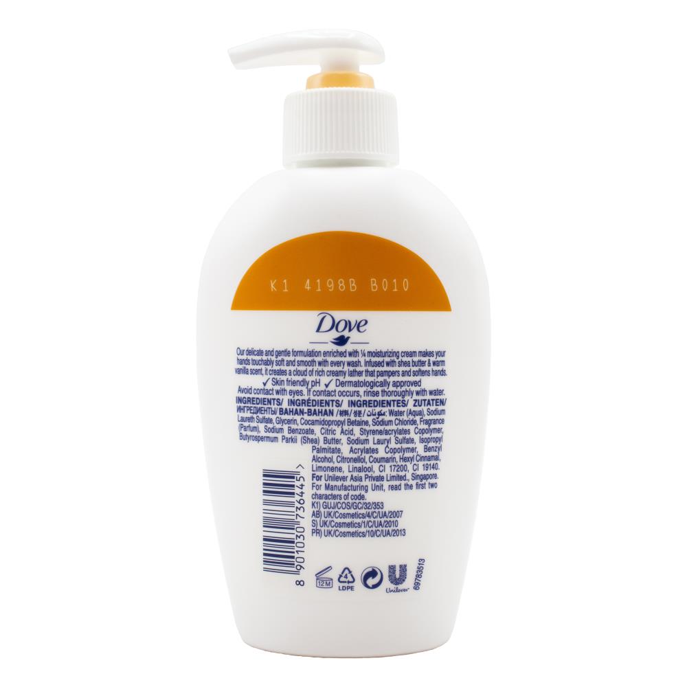 Dove Handwash Nourishing Shea Butter And Warm Vanilla Scent 250ml (6 Pack)
