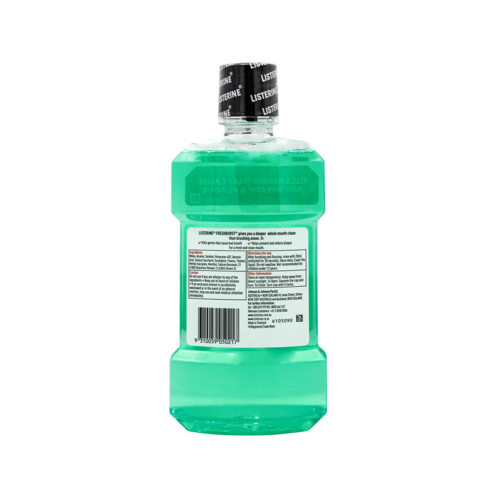 LISTERINE 500mL ANTIBACTERIAL MOUTHWASH FRESH BURST (4x Pack)