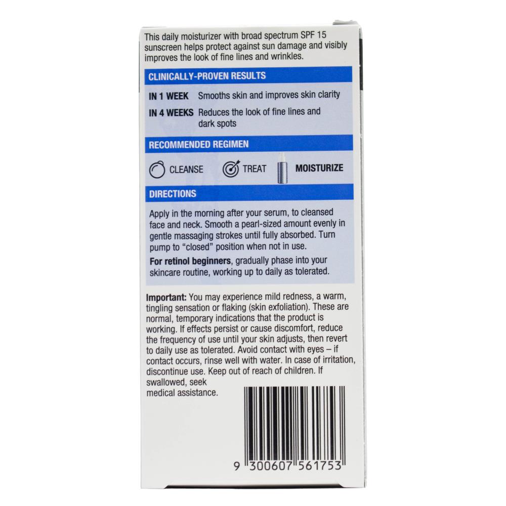 NEUTROGENA 29mL RETINOL DAY RAPID WRINKLE REPAIR MOISTURISER WITH SUNSCREEN SPF15 (3x Pack)