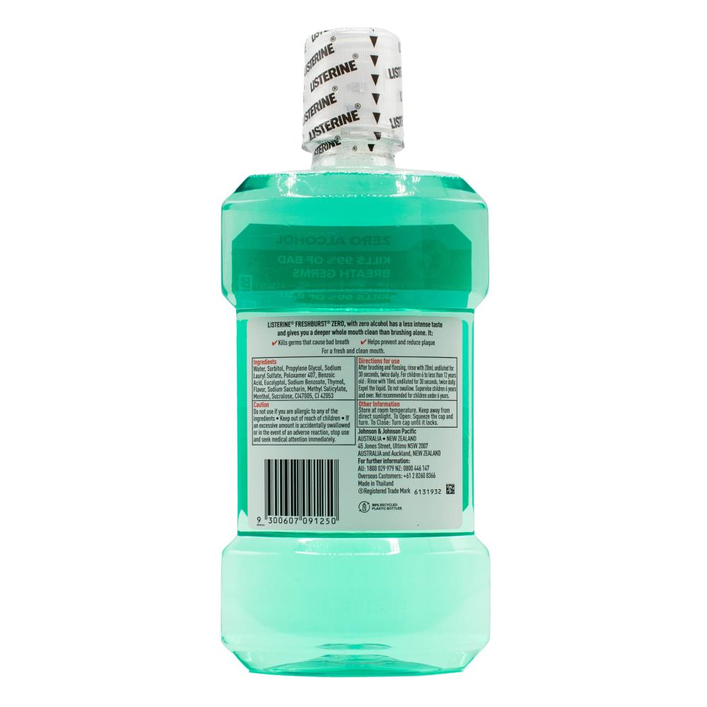 LISTERINE 1L MOUTHWASH FRESHBURST MILD TASTE (4x Pack)