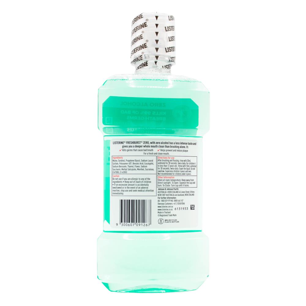 LISTERINE 500mL MOUTHWASH FRESHBURST MILD TASTE (4x Pack)