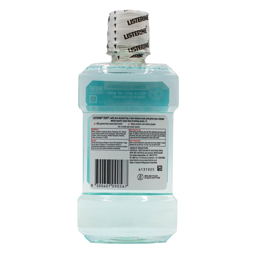 LISTERINE 250ML ANTIBACTERIAL MOUTHWASH ZERO (6x Pack)