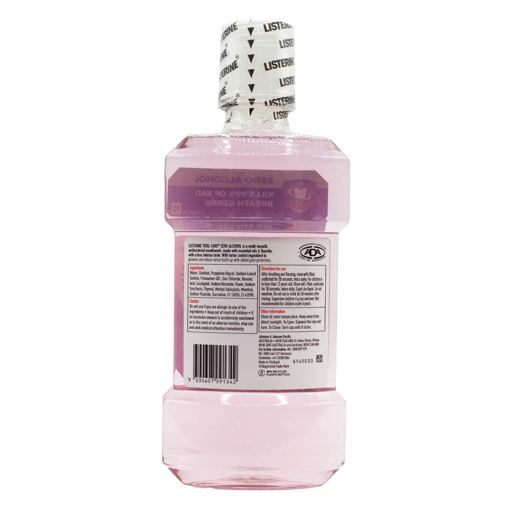 LISTERINE 750mL MOUTHWASH ZERO MILD TASTE (4x Pack)