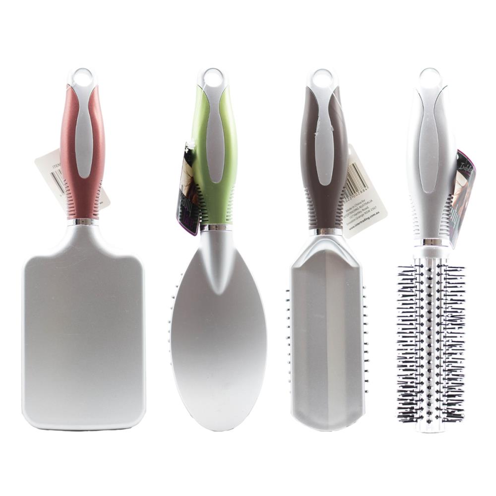 Indulge Hair Brushes With Stand Assorted (24 Pack)