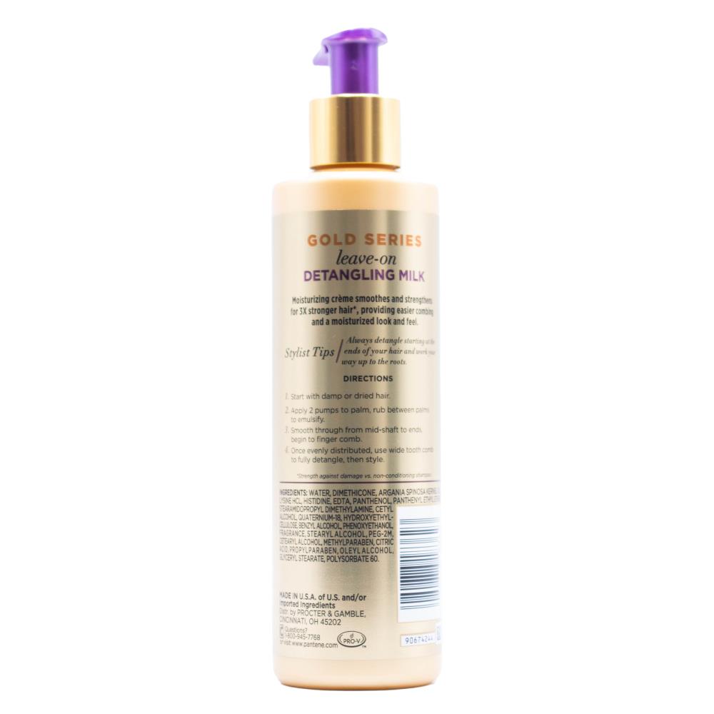 PANTENE 225mL GOLD SERIES LEAVE ON DETANGLING MILK INFUSED WITH ARGAN OIL (3x Pack)