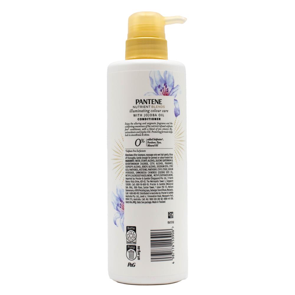 PANTENE 500mL CONDITIONER PRO V ILLUMINATING COLOUR CARE SULPHATE WITH JOJOBA OIL (6x Pack)