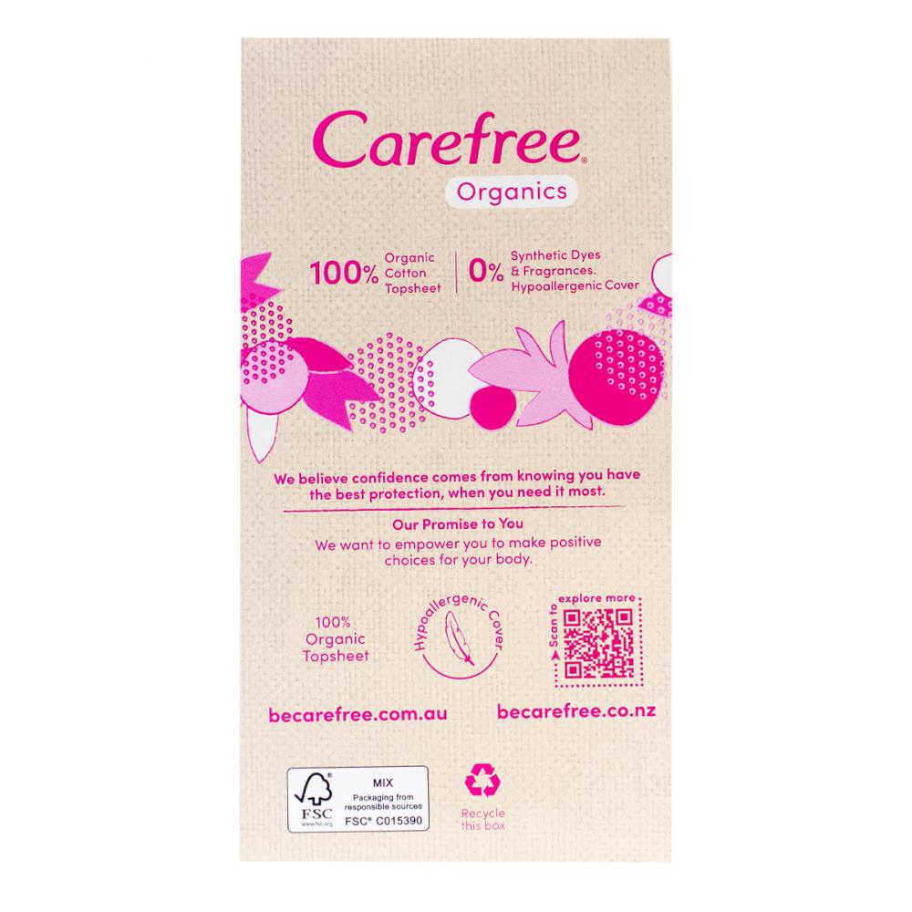 Carefree Pk30 Liners Organic Unscented (10x Pack)