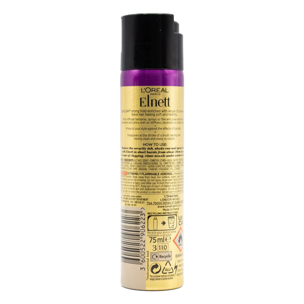 LOREAL 55g / 75ml HAIRSPRAY FOR DAMAGED HAIR STRONG HOLD (6x Pack)