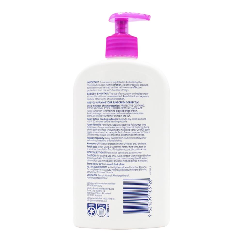 Cancer Council Kids Sunscreen Spf 50+ 500ml (3 Pack)
