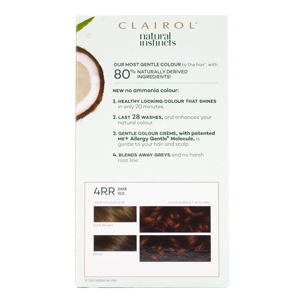 Clairol Natural Instincts Hair Color 4rr Dark Red (3x Pack)