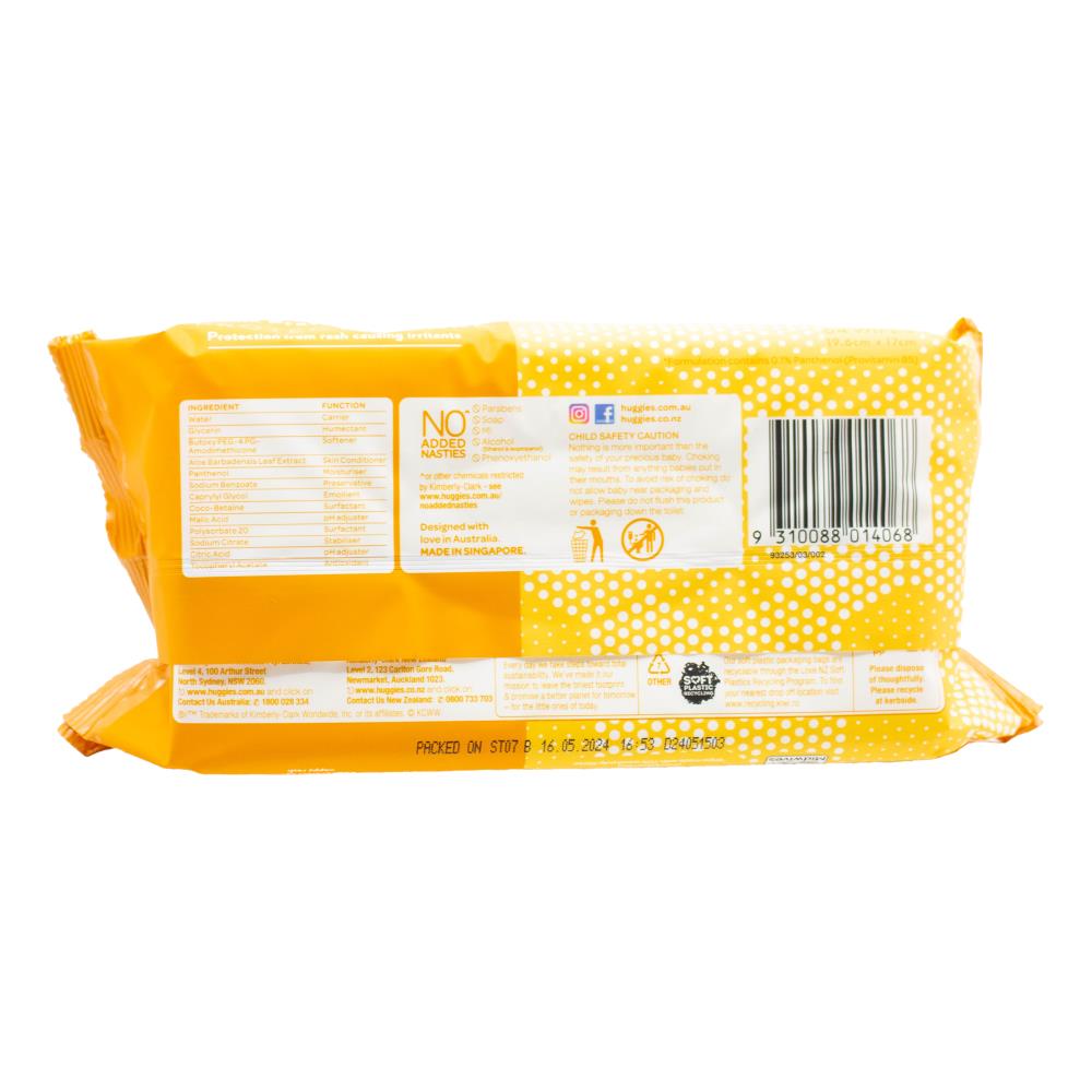 Huggies Baby Wipes Ultimate With Pro Vitamin B5 Protect And Care Protection From Rash Causing Irritants 4 x 64Pk (256 Wipes)