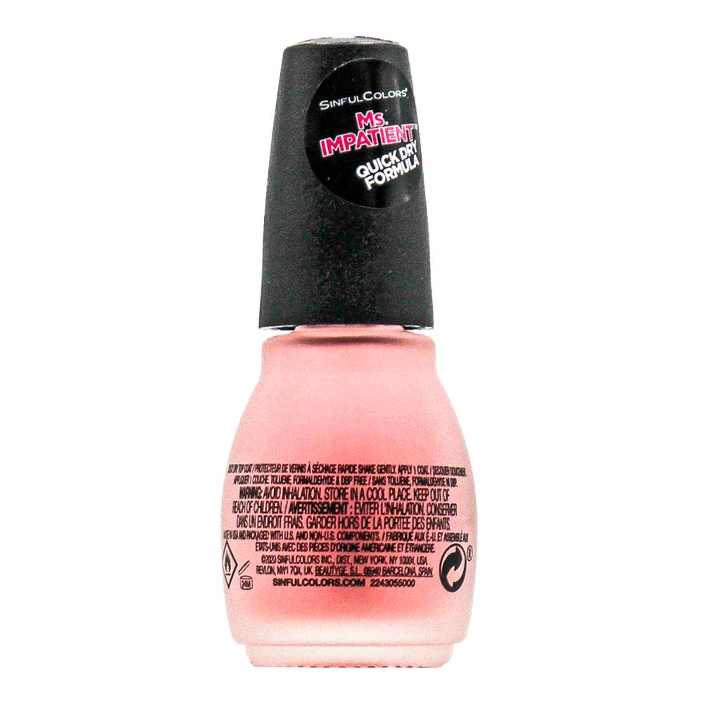 SINFUL COLORS 15ml NAIL POLISH QUICK DRY MS IMPATIENT 1706 (3x Pack)