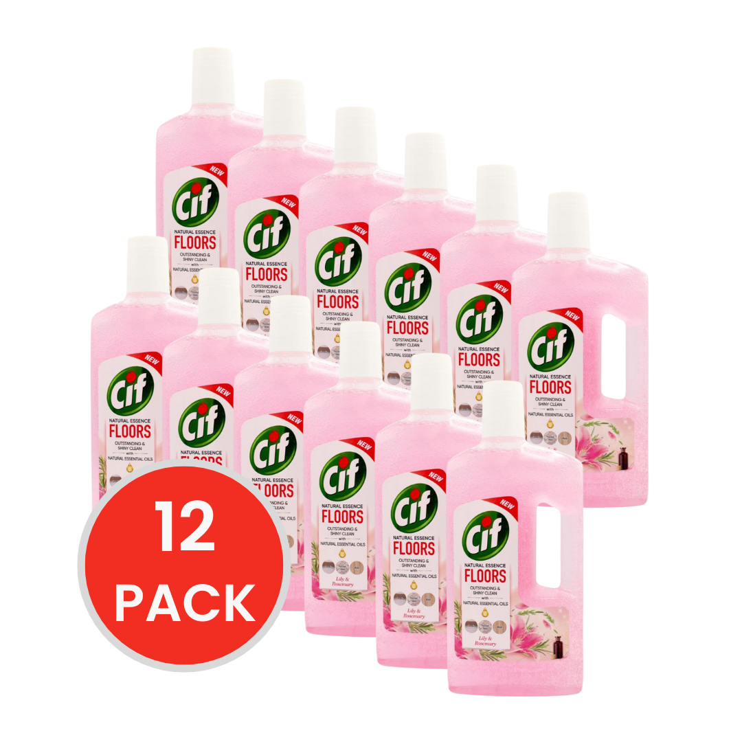 Cif Natural Essence Floor Cleaner Lily & Rosemary 997mL (12 Pack)