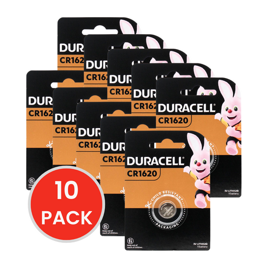 Duracell CR1620 3V Lithium Coin Battery (10 Pack)