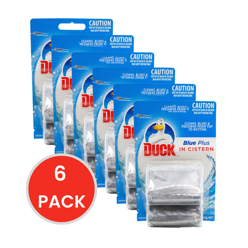 Duck In Cistern Toilet Block Blue Plus 50g PK2 (6 Pack)2 x 50g TOILET BLOCK IN CISTERN BLUE PLUS (6x Pack)