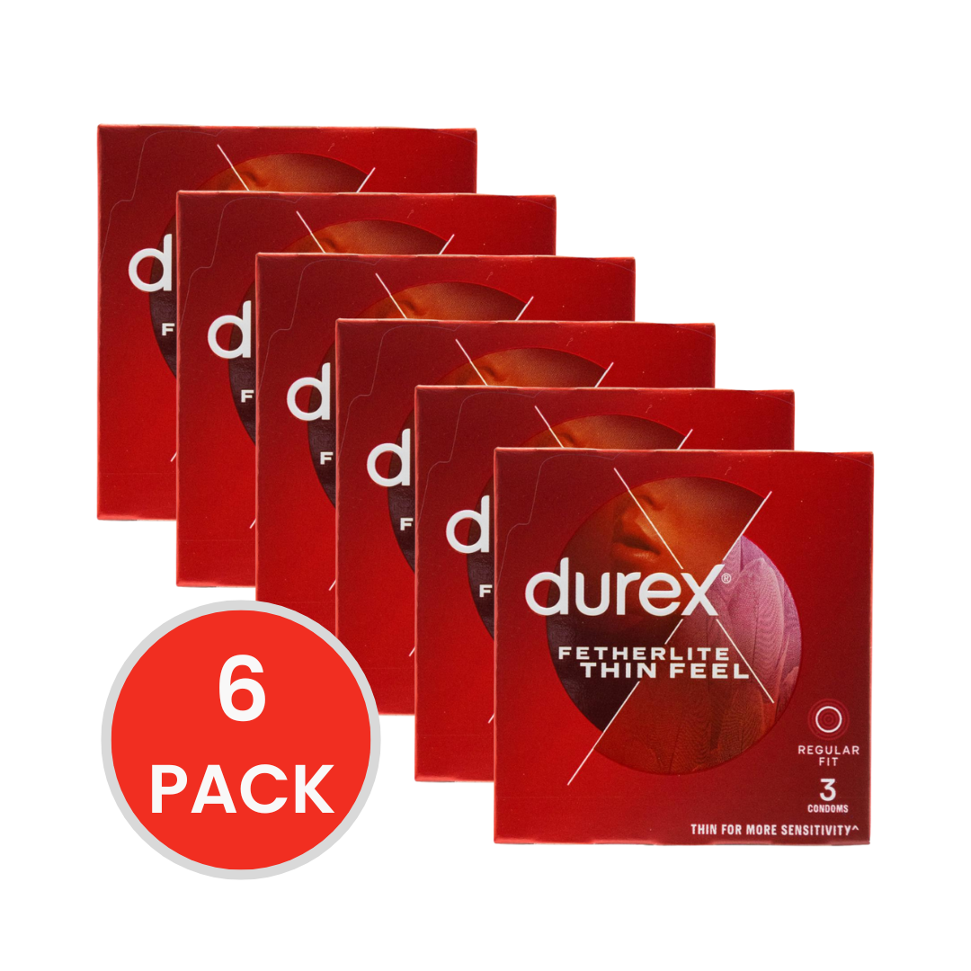 Durex 3 pk Condoms Fetherlite Thin Feel Regular Fit (6 Pack)