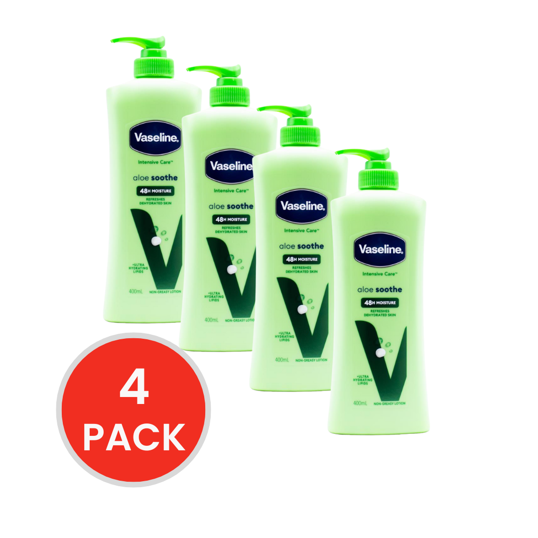 Vaseline Intensive Care Aloe Soothe Lotion 400mL (4 Pack)