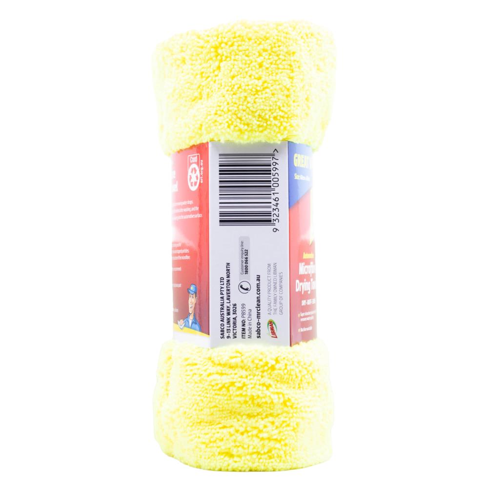 MR CLEAN MICROFIBRE DRYING TOWEL DRY BUFF SHINE 60cm x 60cm (24x Pack)