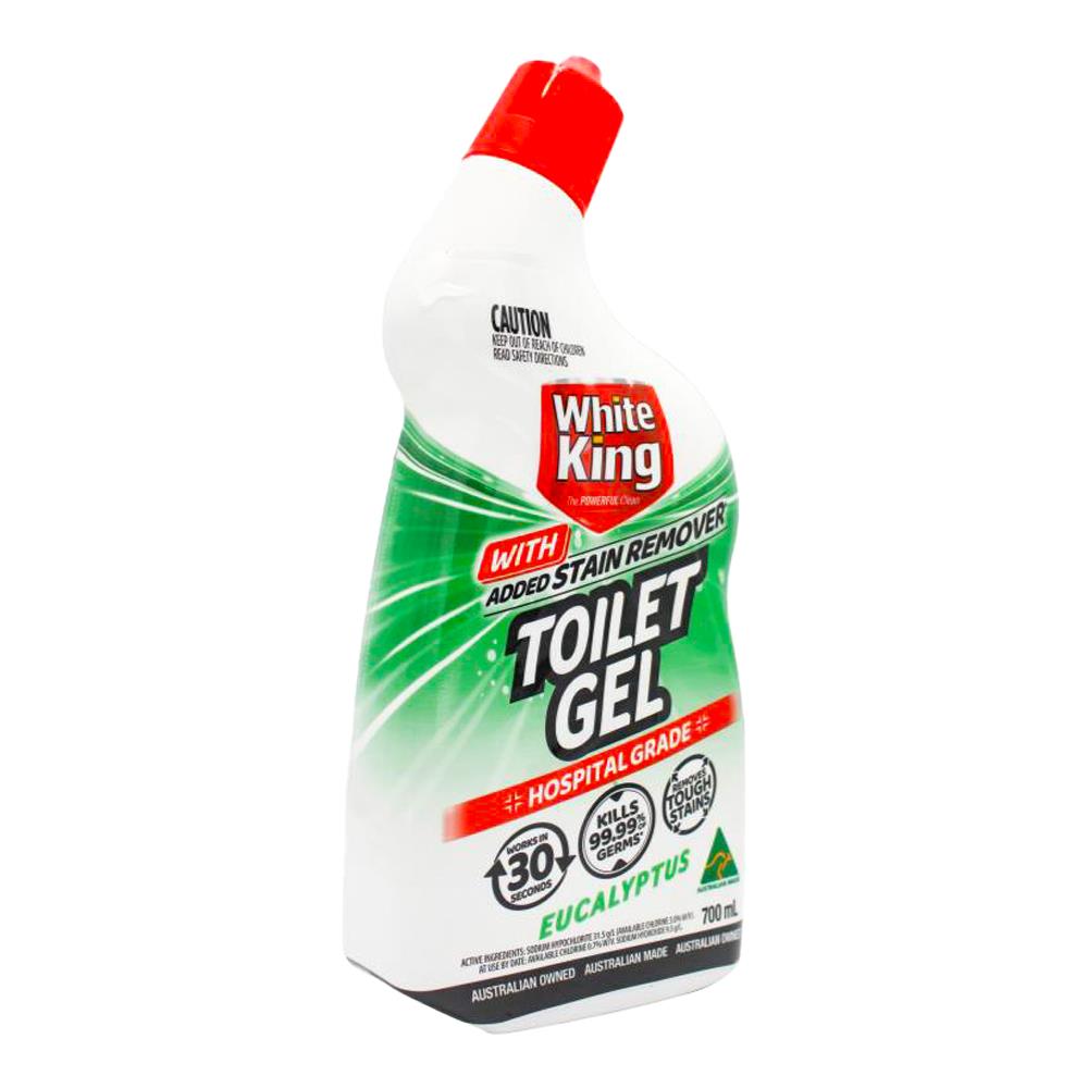 White King Toilet Gel With Added Stain Remover Eucalyptus 700ml (6 Pack)