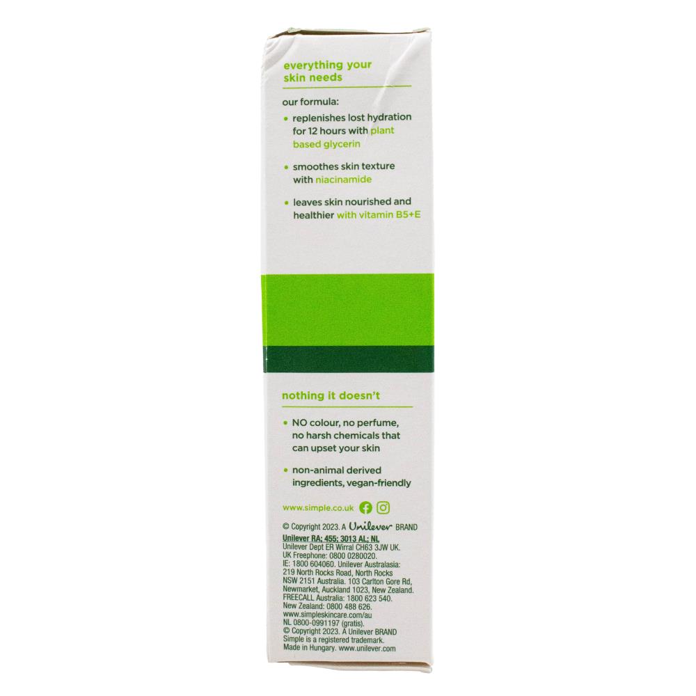 SIMPLE 125mL MOISTURISER REPLENISHING RICH INSTANTLY SMOOTHING (6x Pack)